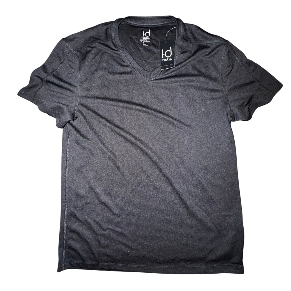 Ideology Mens RapiDry Performance Tee Deep Black V-Neck Shirt Small 100142117MN